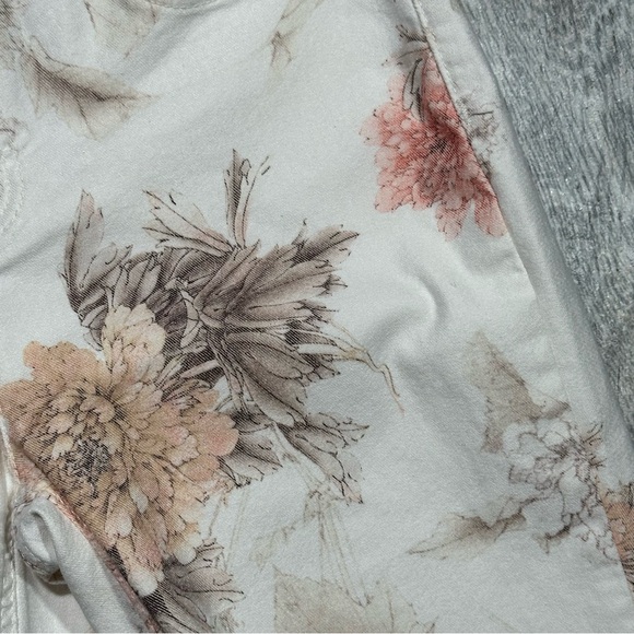 LASCANA Skinny Muted Floral Denim Jean Leggings Jeggings Euro 34 US 2-4 - Picture 7 of 13